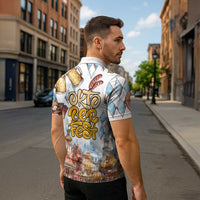 German Oktoberfest Beer Zipper Polo Shirt Heritage Beer Riesenrad Joy - Wonder Print Shop