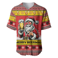 Personalized Germany Christmas Baseball Jersey Santa Claus Merry Beermas - Wonder Print Shop