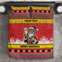 Personalized Germany Christmas Bedding Set Santa Claus Merry Beermas - Wonder Print Shop