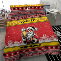 Personalized Germany Christmas Bedding Set Santa Claus Merry Beermas - Wonder Print Shop