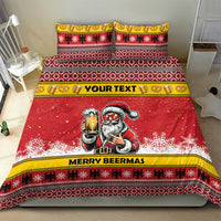 Personalized Germany Christmas Bedding Set Santa Claus Merry Beermas - Wonder Print Shop