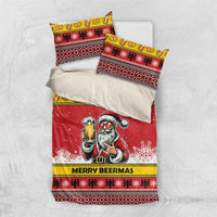 Personalized Germany Christmas Bedding Set Santa Claus Merry Beermas - Wonder Print Shop