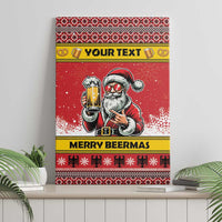 Personalized Germany Christmas Canvas Wall Art Santa Claus Merry Beermas - Wonder Print Shop