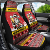 Personalized Germany Christmas Car Seat Cover Santa Claus Merry Beermas - Wonder Print Shop