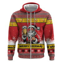 Personalized Germany Christmas Hoodie Santa Claus Merry Beermas - Wonder Print Shop