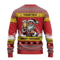 Personalized Germany Christmas Ugly Christmas Sweater Santa Claus Merry Beermas - Wonder Print Shop
