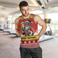 Personalized Germany Christmas Men Tank Top Santa Claus Merry Beermas - Wonder Print Shop