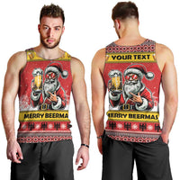 Personalized Germany Christmas Men Tank Top Santa Claus Merry Beermas - Wonder Print Shop