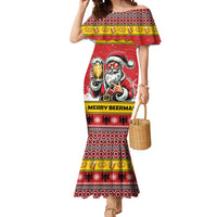Personalized Germany Christmas Mermaid Dress Santa Claus Merry Beermas - Wonder Print Shop