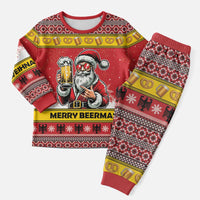 Personalized Germany Christmas Pajama Set Santa Claus Merry Beermas - Wonder Print Shop