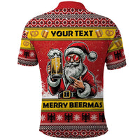 Personalized Germany Christmas Polo Shirt Santa Claus Merry Beermas - Wonder Print Shop