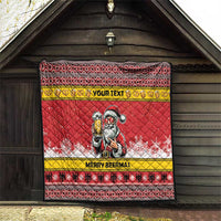 Personalized Germany Christmas Quilt Santa Claus Merry Beermas - Wonder Print Shop