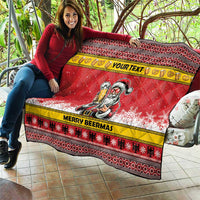 Personalized Germany Christmas Quilt Santa Claus Merry Beermas - Wonder Print Shop