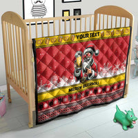 Personalized Germany Christmas Quilt Santa Claus Merry Beermas - Wonder Print Shop