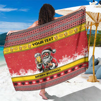 Personalized Germany Christmas Sarong Santa Claus Merry Beermas - Wonder Print Shop