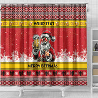 Personalized Germany Christmas Shower Curtain Santa Claus Merry Beermas - Wonder Print Shop
