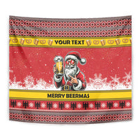 Personalized Germany Christmas Tapestry Santa Claus Merry Beermas - Wonder Print Shop