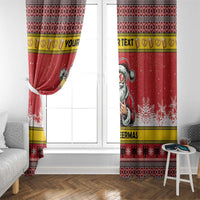 Personalized Germany Christmas Window Curtain Santa Claus Merry Beermas - Wonder Print Shop