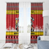 Personalized Germany Christmas Window Curtain Santa Claus Merry Beermas - Wonder Print Shop