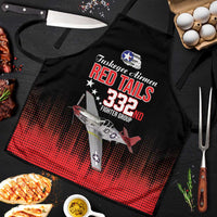 Tuskegee Airmen Red Tails Apron 332nd Fighter Group WWII Tribute Black Style - Wonder Print Shop