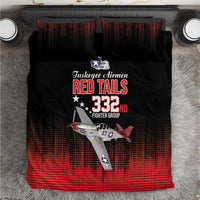 Tuskegee Airmen Red Tails Bedding Set 332nd Fighter Group WWII Tribute Black Style - Wonder Print Shop