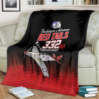 Tuskegee Airmen Red Tails Blanket 332nd Fighter Group WWII Tribute Black Style - Wonder Print Shop