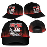 Tuskegee Airmen Red Tails Classic Cap 332nd Fighter Group WWII Tribute Black Style - Wonder Print Shop