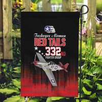 Tuskegee Airmen Red Tails Garden Flag 332nd Fighter Group WWII Tribute Black Style - Wonder Print Shop