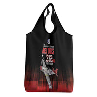 Tuskegee Airmen Red Tails Grocery Bag 332nd Fighter Group WWII Tribute Black Style - Wonder Print Shop