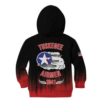 Tuskegee Airmen Red Tails Kid Hoodie 332nd Fighter Group WWII Tribute Black Style - Wonder Print Shop