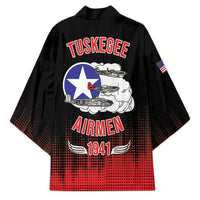 Tuskegee Airmen Red Tails Kimono 332nd Fighter Group WWII Tribute Black Style - Wonder Print Shop