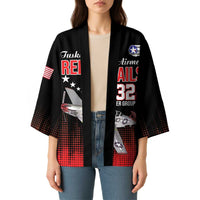 Tuskegee Airmen Red Tails Kimono 332nd Fighter Group WWII Tribute Black Style - Wonder Print Shop