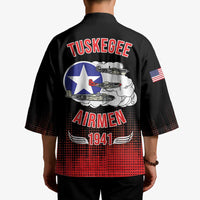 Tuskegee Airmen Red Tails Kimono 332nd Fighter Group WWII Tribute Black Style - Wonder Print Shop