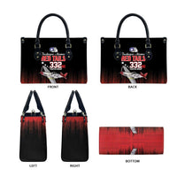 Tuskegee Airmen Red Tails Leather Bag 332nd Fighter Group WWII Tribute Black Style - Wonder Print Shop