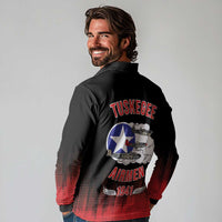 Tuskegee Airmen Red Tails Long Sleeve Polo Shirt 332nd Fighter Group WWII Tribute Black Style - Wonder Print Shop