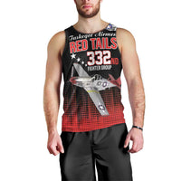 Tuskegee Airmen Red Tails Men Tank Top 332nd Fighter Group WWII Tribute Black Style - Wonder Print Shop