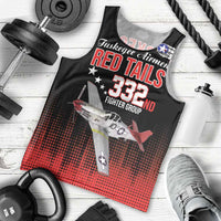 Tuskegee Airmen Red Tails Men Tank Top 332nd Fighter Group WWII Tribute Black Style - Wonder Print Shop
