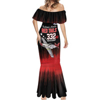 Tuskegee Airmen Red Tails Mermaid Dress 332nd Fighter Group WWII Tribute Black Style - Wonder Print Shop