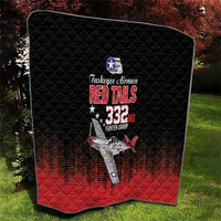 Tuskegee Airmen Red Tails Quilt 332nd Fighter Group WWII Tribute Black Style - Wonder Print Shop