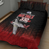 Tuskegee Airmen Red Tails Quilt Bed Set 332nd Fighter Group WWII Tribute Black Style - Wonder Print Shop