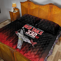 Tuskegee Airmen Red Tails Quilt Bed Set 332nd Fighter Group WWII Tribute Black Style - Wonder Print Shop