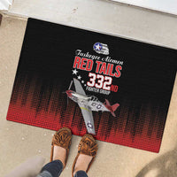 Tuskegee Airmen Red Tails Rubber Doormat 332nd Fighter Group WWII Tribute Black Style - Wonder Print Shop