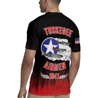 Tuskegee Airmen Red Tails Rugby Jersey 332nd Fighter Group WWII Tribute Black Style - Wonder Print Shop