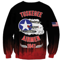 Tuskegee Airmen Red Tails Sweatshirt 332nd Fighter Group WWII Tribute Black Style - Wonder Print Shop