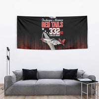 Tuskegee Airmen Red Tails Tapestry 332nd Fighter Group WWII Tribute Black Style - Wonder Print Shop