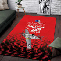 Tuskegee Airmen Red Tails Area Rug 332nd Fighter Group WWII Tribute Red Style - Wonder Print Shop