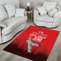 Tuskegee Airmen Red Tails Area Rug 332nd Fighter Group WWII Tribute Red Style - Wonder Print Shop