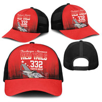 Tuskegee Airmen Red Tails Baseball Net Cap 332nd Fighter Group WWII Tribute Red Style - Wonder Print Shop