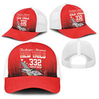 Tuskegee Airmen Red Tails Baseball Net Cap 332nd Fighter Group WWII Tribute Red Style - Wonder Print Shop