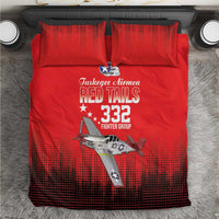 Tuskegee Airmen Red Tails Bedding Set 332nd Fighter Group WWII Tribute Red Style - Wonder Print Shop